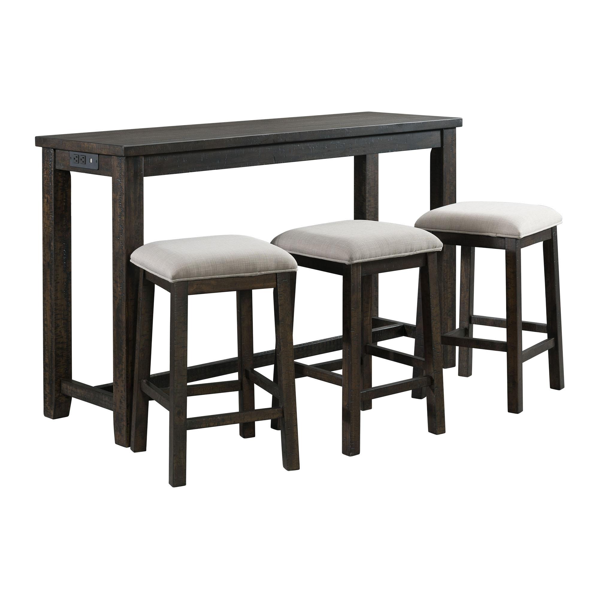 Elements International Stone 4 pc Counter Height Dinette IMAGE 1